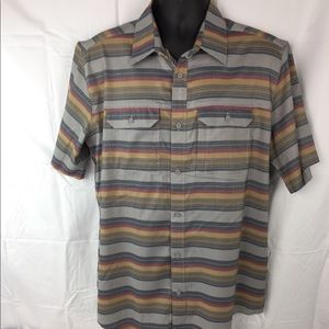 SWISSTECH Short Sleeve Button Down Shirt Men's L